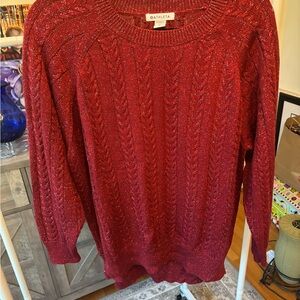 Athleta Women's Sparkling Red Crew Neck Sweater